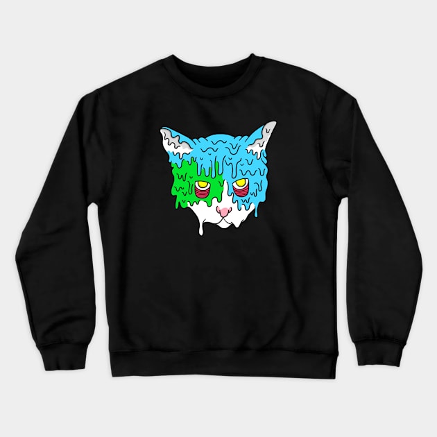 Grime Art Cat Crewneck Sweatshirt by chawlie